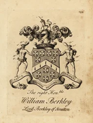 Våbenskjold fra den højre ærede William Berkley, Lord Berkley af Stratton, 4. baron Berkeley af Stratton, død 1741