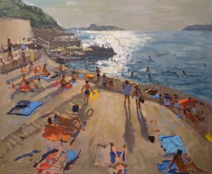 Eftermiddag ved havet, Kroatien, 2014 (olie på lærred)