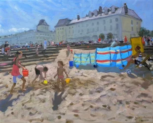 Leger i sandet, Llandudno. 2010