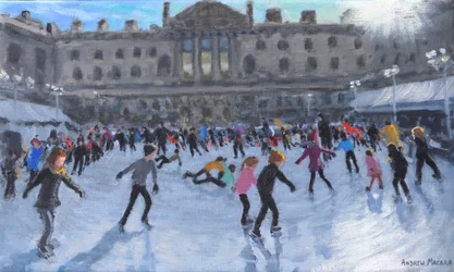 Skøjteløb, middag, Somerset House, 2013 (olie på lærred)