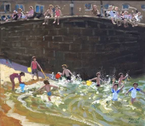 Sprøjt i Tenby Havn, 2016,