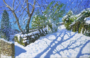 Forårssne, Wirksworth, Derbyshire, 2023 (olie på lærred)