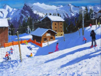The Ice Rink, Samoens, Frankrig, 2022 (olie på lærred)