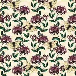 Honeysuckle with Clouded Apollo-light, 2017 (akvarel, blæk, digital)