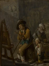 Den stakkels maler i sit atelier