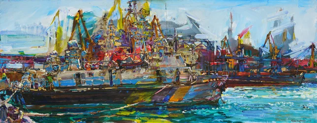 Det farverige liv i havnen