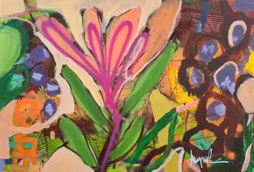 Livlig abstrakt blomst