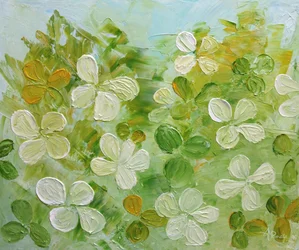 Friske grønne blomster