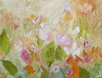 Blomster i pastelfarver med struktur