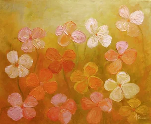 Farvestrålende blomster