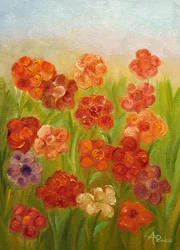 Farverig blomstereng