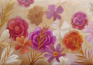 En fantasifuld blomsterhave