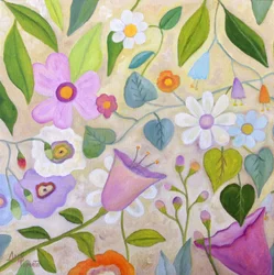 En fantasifuld blomsterhave