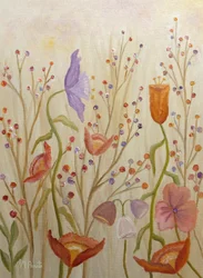 En fantasifuld blomstereng