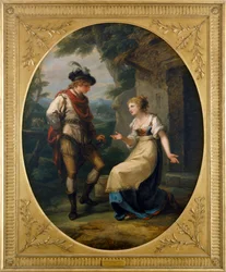 Gualtherius og Griselda (olie på lærred)