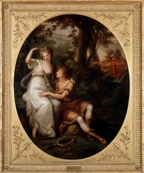 Rinaldo og Armida (olie på lærred)
