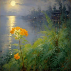 Blomster 102, ca. 2024 (olie på lærred)