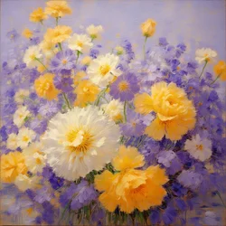 Blomster 121, ca. 2025 (olie på lærred)