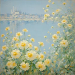 Blomster 21, ca. 2021 (olie på lærred)