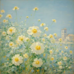 Blomster 23, ca. 2021 (olie på lærred)