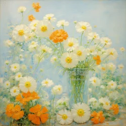 Blomster 34, ca. 2021 (olie på lærred)