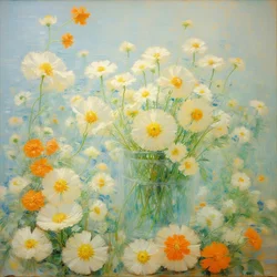 Blomster 35, ca. 2021 (olie på lærred)