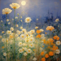 Blomster 37, ca. 2021 (olie på lærred)