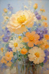 Blomster 43, ca. 2022 (olie på lærred)