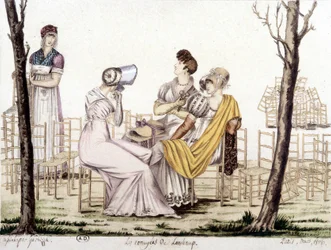 The bored of Lonchamp, marts 1806. Tegning af Garbizza.