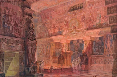 Scenografi til Opera Aida af Giuseppe Verdi, 1923.
