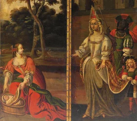 Firedobbelt dobbeltsidet skærm, ca.1700