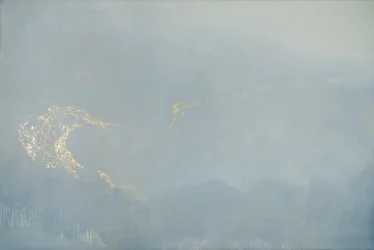 Light, 2022 (olie og bladguld på hør)