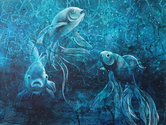Tre æteriske guldfisk