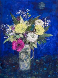 Midnatsblomster, dyb blå jord