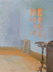 Aftensol i kunstnerens arbejdsværelse på Markvej.