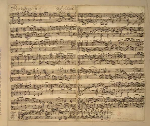 Tilføj MS 35021, f.8r, F-dur præludium, Das Wohltemperierte Clavier, bog 2, af Johann Sebastian Bach