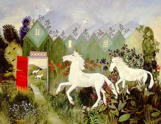 Et sted for enhjørninger, 2002 (akryl)