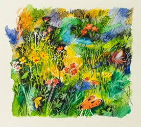 Meadow Bugs, 2023 (akvarel)