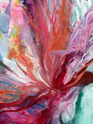 Livlig, abstrakt blomst
