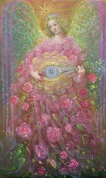 Reason and Mercy (diptych), højre panel, 2018 (olie på belgisk linned)