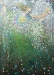 The Angel of Growth, 2009 (olie og bladguld på belgisk linned)