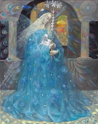 The Angel of Truth, 2009 (olie og bladguld på belgisk linned)