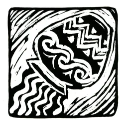Horoskop (Vandmand), 2017 (linnedprint)