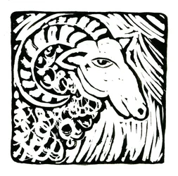 Horoskop (Vædder), 2017 (linnedprint)