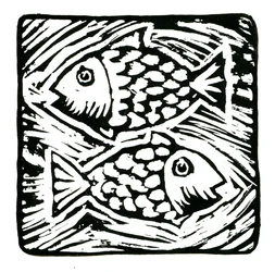 Horoskop (Fiskene), 2017 (linnedprint)