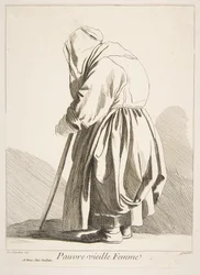 En fattig gammel kvinde, 1742.