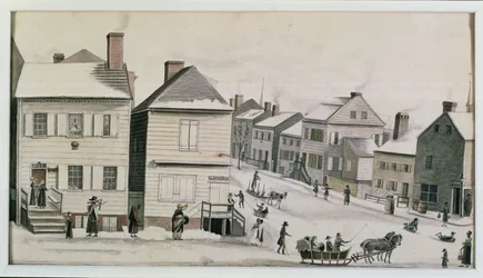 Hjørnet af Warren og Greenwich Street, 1809