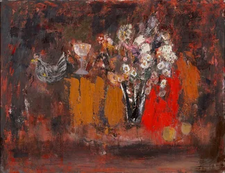 Tørrede blomster (olie på lærred)