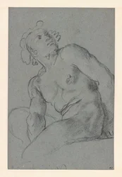 Carracci - Siddende mandlig nøgen, I 183 (PK)