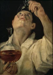 Portræt af en drikkende mand, ca. 1581-4